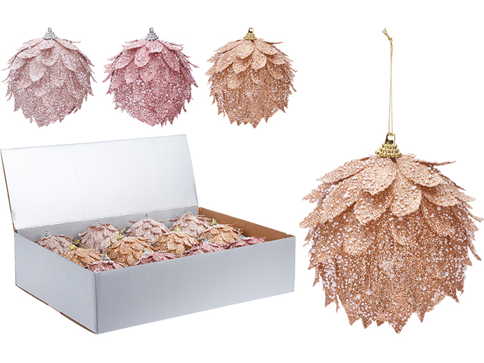 christmas-leaf-design-bauble-10cm-3-assorted-colours