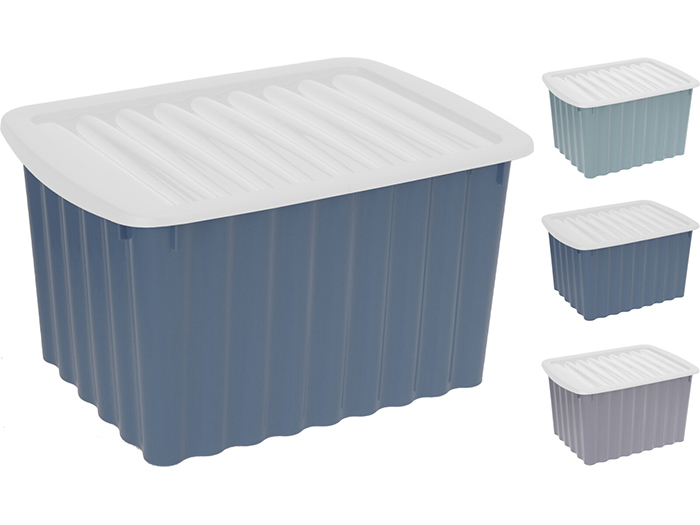 ribbed-plastic-storage-box-with-lid-3-assorted-colours-40cm-x-30cm-x-23cm