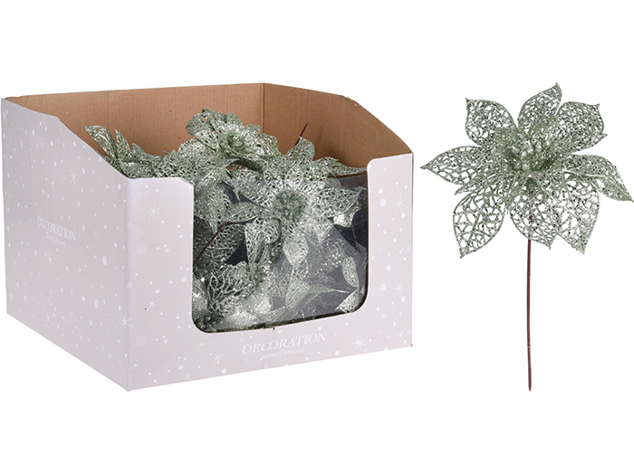 christmas-glitter-flower-on-pick-in-green-colour-21cm