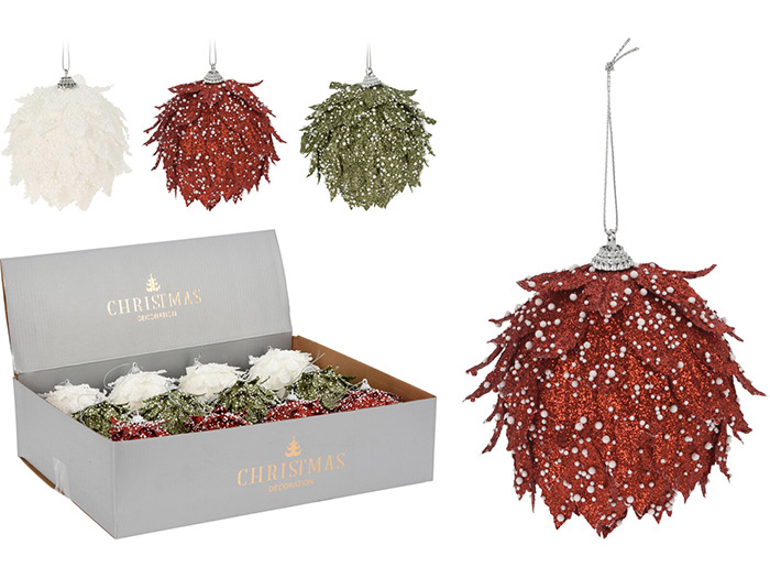 christmas-multi-leaf-layer-bauble-10cm-3-assorted-colours