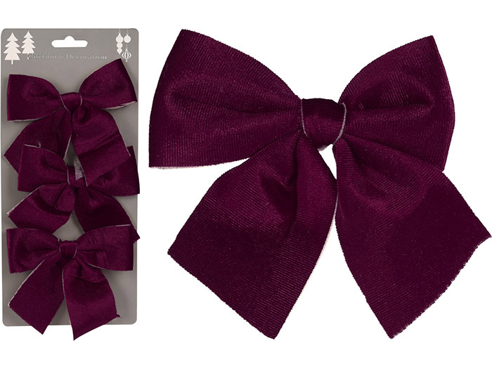 christmas-velvet-bows-burgundy-purple-set-of-3-pieces