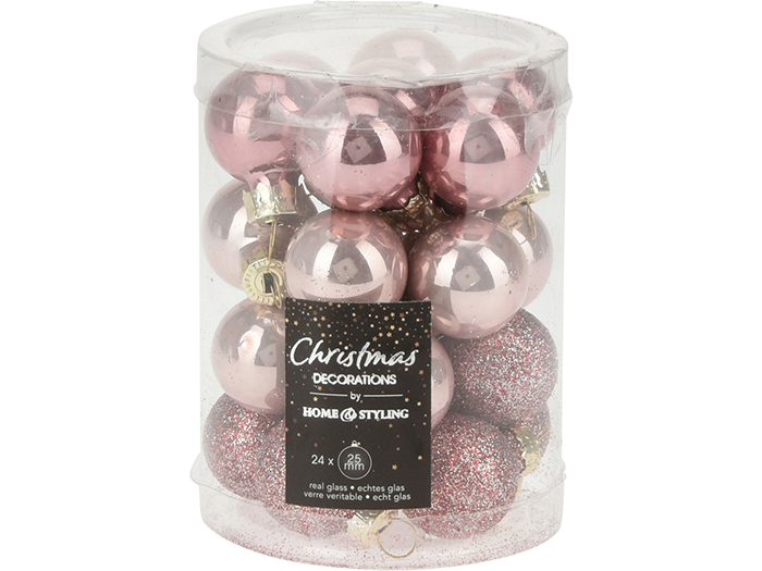 christmas-glass-baubles-pink-2-5cm-set-of-24-pieces-assorted-designs