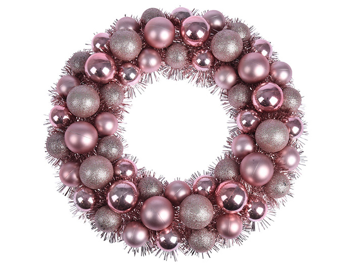 christmas-round-bauble-wreath-with-tinsel-in-pink-39cm