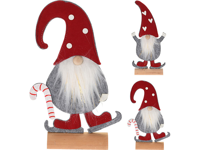 felt-santa-claus-figurine-on-wooden-base-26cm-2-assorted-designs
