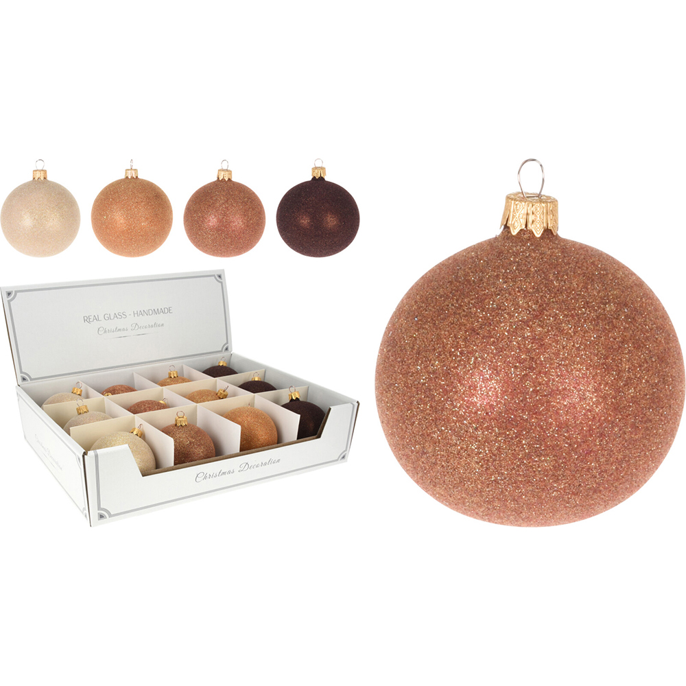flocked-glass-christmas-ball-8cm-4-assorted-colours