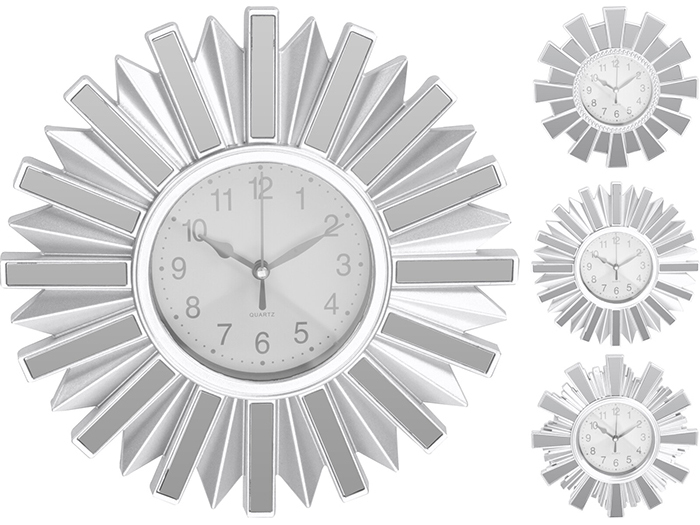 silver-sun-wall-clock-25cm-3-assorted-designs