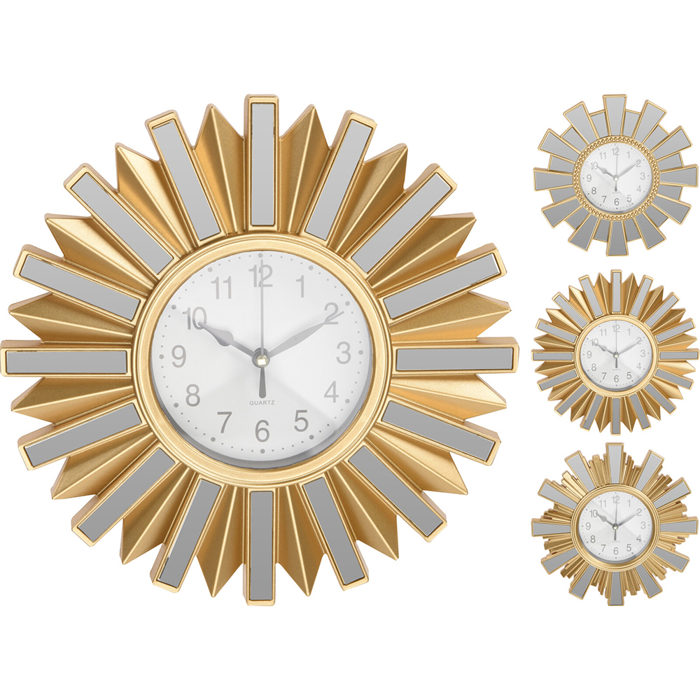 sun-wall-clock-gold-25cm-3-assorted-designs