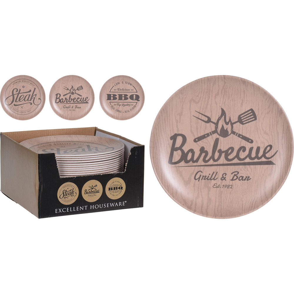 bbq-melamine-flat-plate-20cm-3-assorted-designs