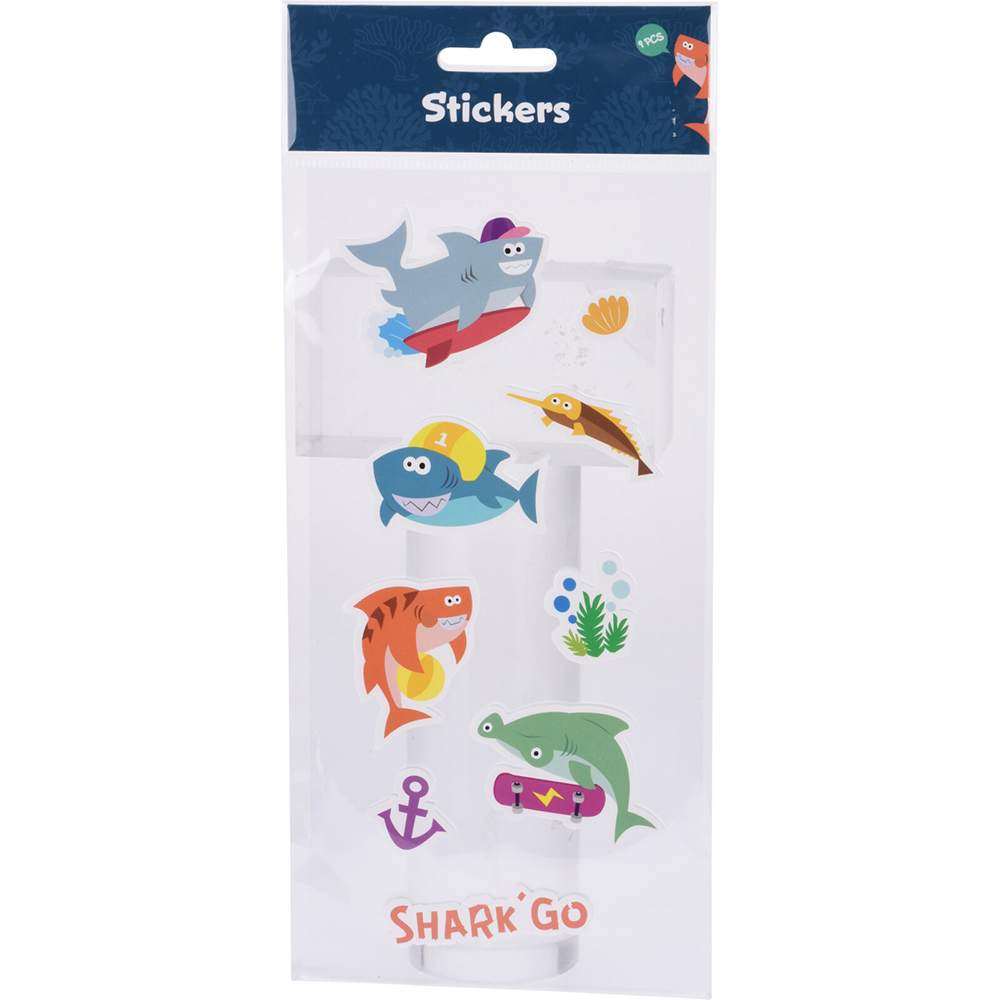 shark-design-stickers-set-of-9-pieces