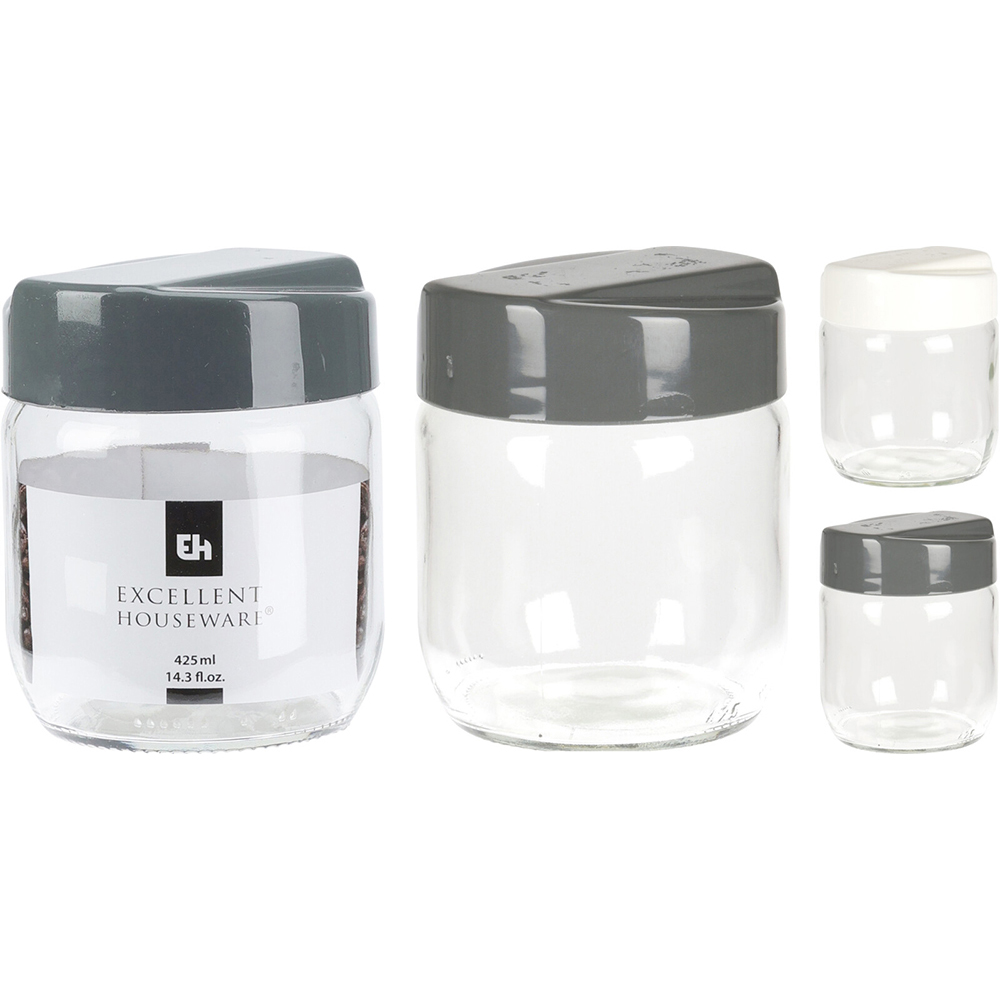 excellent-houseware-glass-storage-jar-425ml-2-assorted-colours