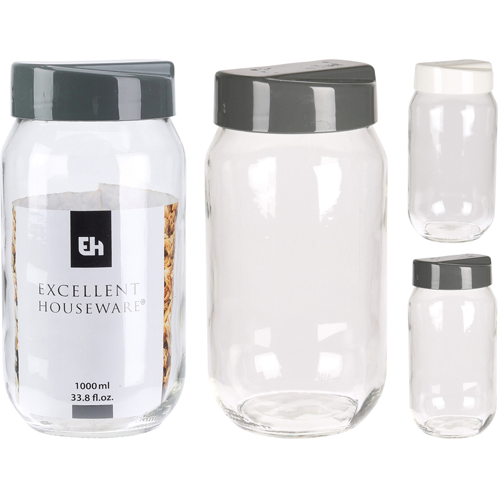 excellent-houseware-glass-storage-jar-1000ml-2-assorted-colours