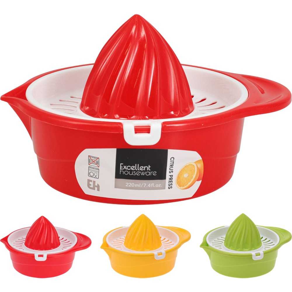 excellent-houseware-citrus-fruit-juicer-with-container-220ml-3-assorted-colours
