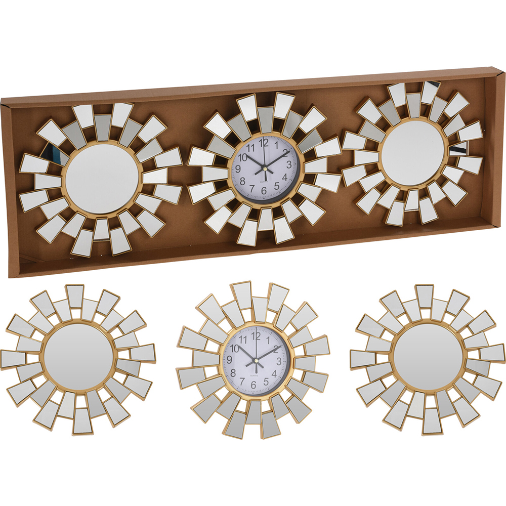 wall-clock-with-mirrors-set-of-3-pieces-25cm