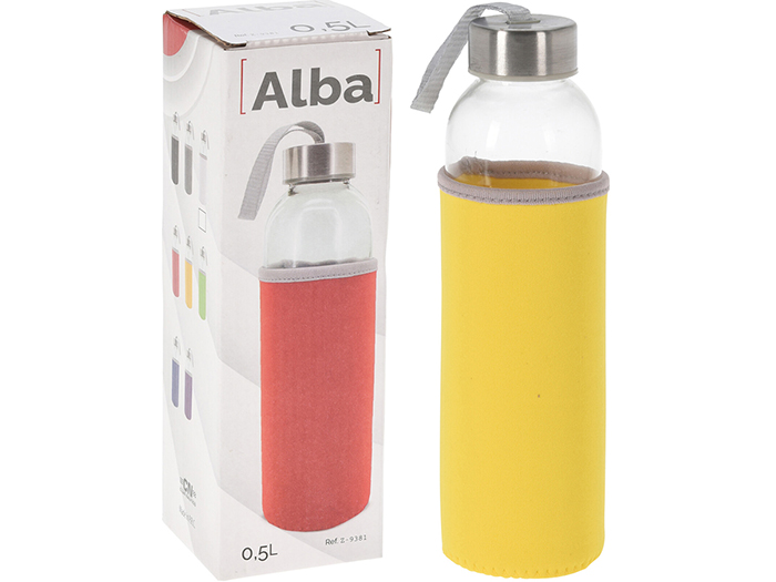 alba-glass-drinking-bottle-500ml-2-assorted-colours