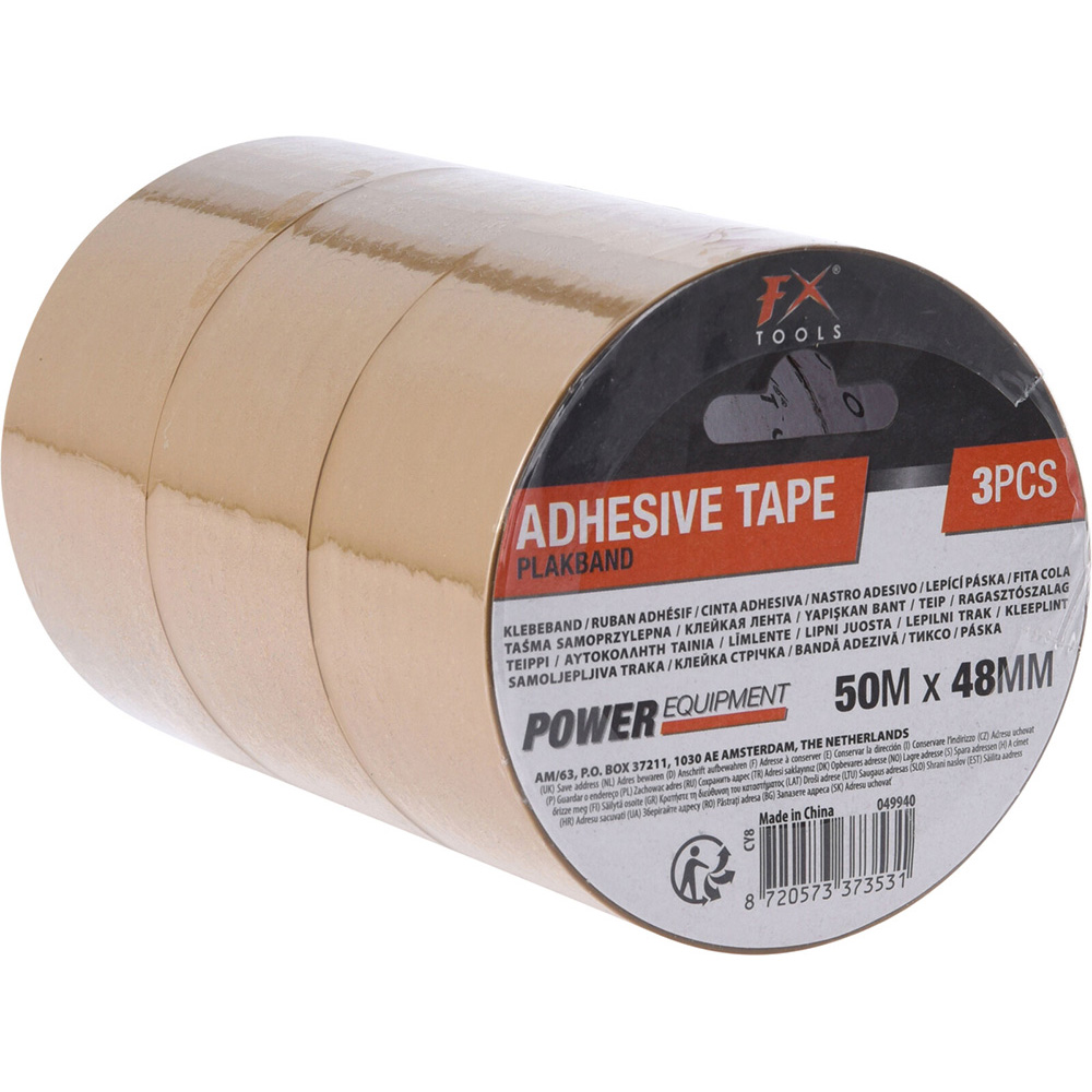 fx-tools-packing-tape-set-of-3-pieces-brown-50metres-x-48mm