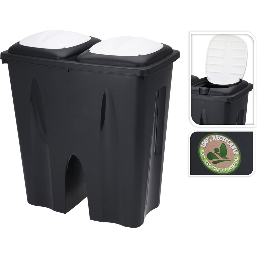 recycling-plastic-double-waste-bin-black-25l