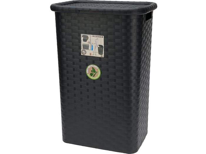 rattan-design-plastic-laundry-bin-dark-grey-60l