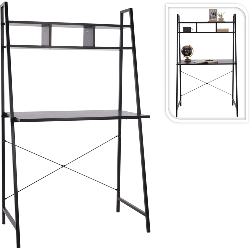 meta-desk-with-wooden-high-shelf-black-84cm-x-142cm