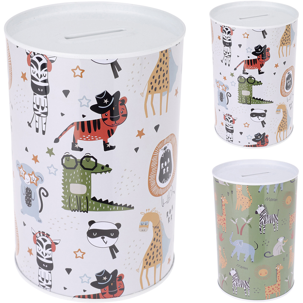 animal-designs-round-money-tin-for-children-10cm-x-15cm-2-assorted-colours