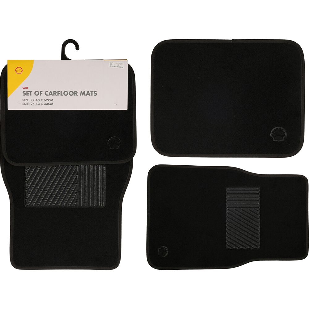 shell-car-floor-mat-set-of-4-pieces-black