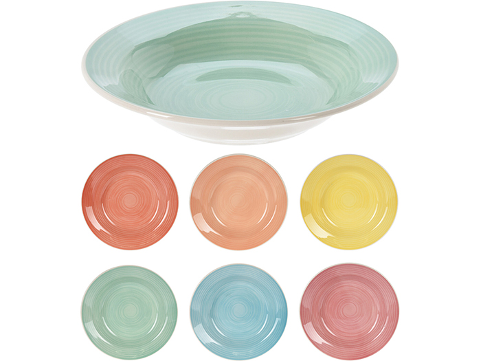 stoneware-deep-plate-22cm-6-assorted-colours