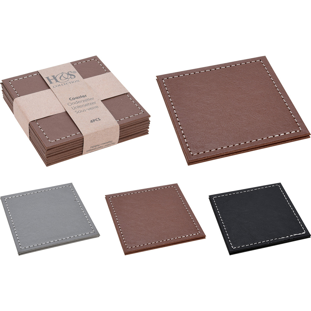 artificial-leather-coaster-set-of-4-pieces-10cm-3-assorted-colours