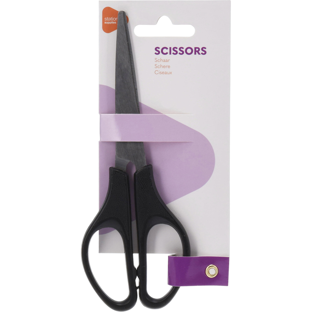 basic-craft-scissors-flexible-grip-black-16cm