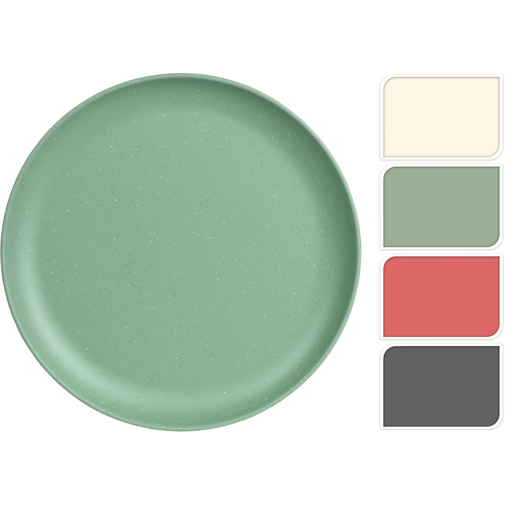 flipped-edge-melamine-round-plate-25cm-4-assorted-colours