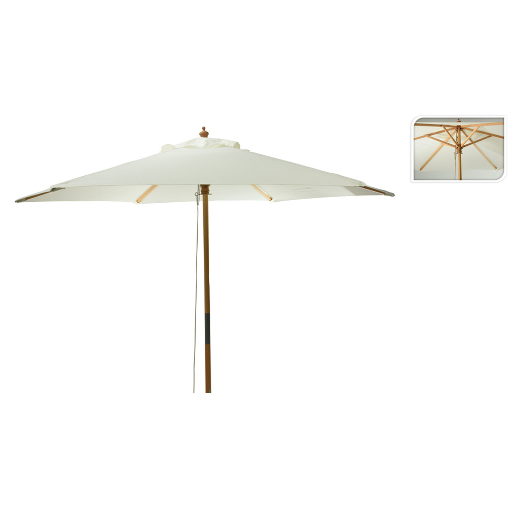 outdoor-middle-wooden-pole-umbrella-cream-250cm