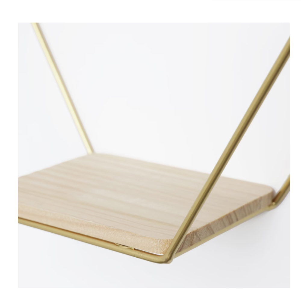 triple-hexagon-metal-wood-shelf-wall-rack-gold