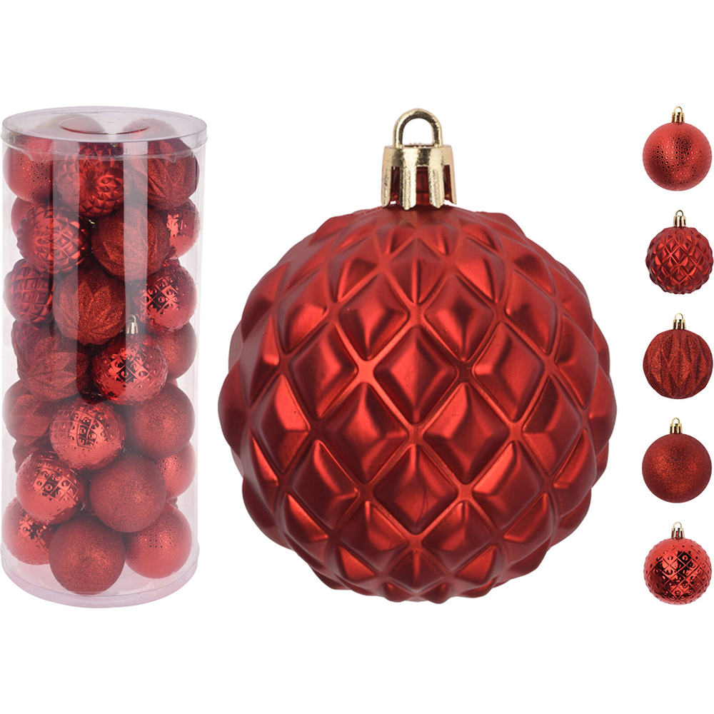 christmas-baubles-set-of-35-pcs-red-mix-plastic-balls-6-cm