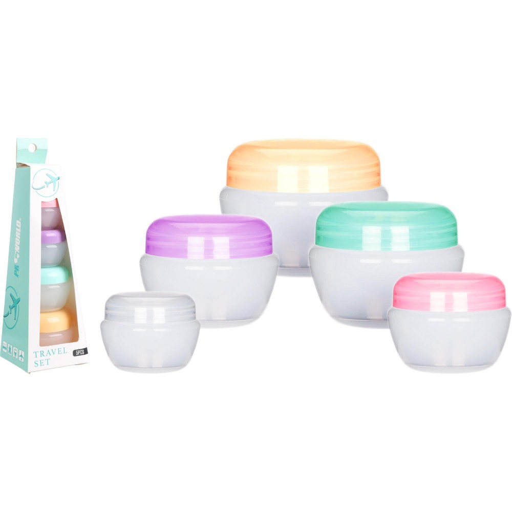 proworld-travel-cosmetic-jar-set-5-pieces