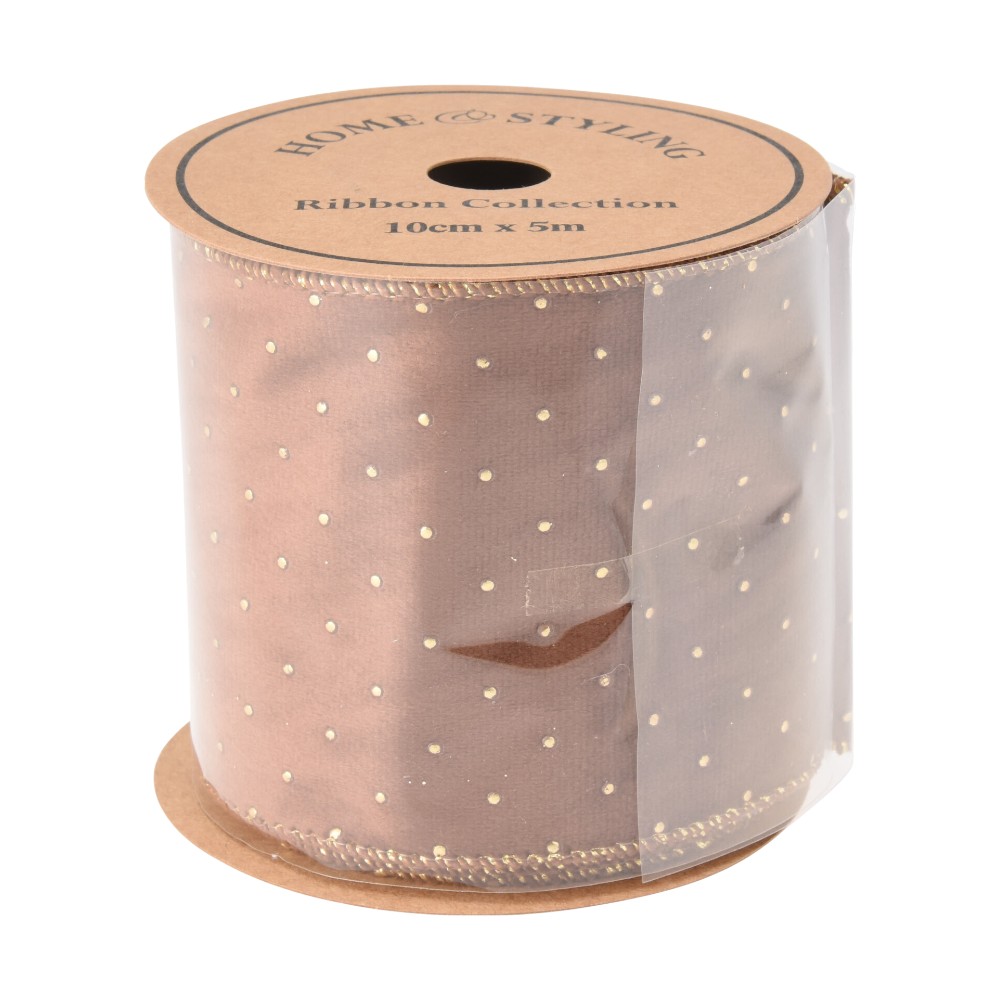 christmas-ribbon-textile-velvet-with-golden-dots-5-cm-x-100-cm-2-assorted-colours