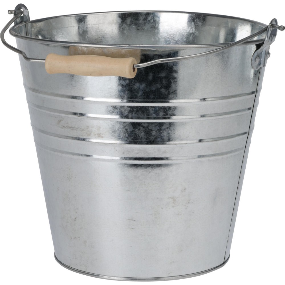 galvanised-metal-bucket-with-wooden-handle-10l-silver