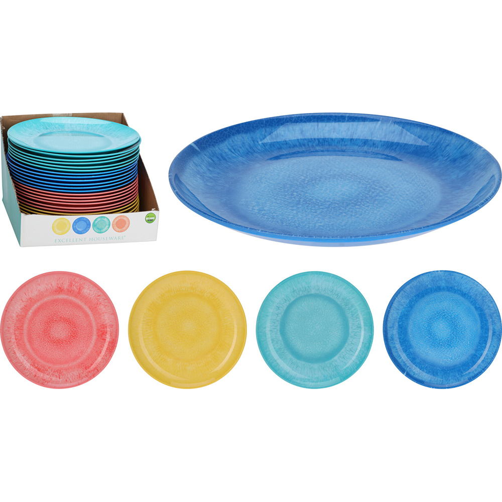 melamine-plate-25cm-4-assorted-colours