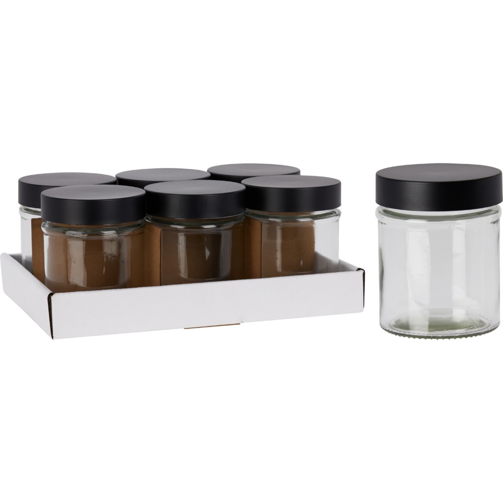 excellent-houseware-glass-storage-jar-with-black-lid-300ml