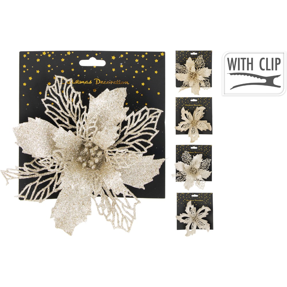christmas-tree-clip-christmas-flower-glitter-silvergold-2-assorted-colours-2-assorted-designs