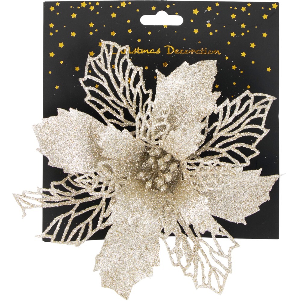 christmas-tree-clip-christmas-flower-glitter-silvergold-2-assorted-colours-2-assorted-designs