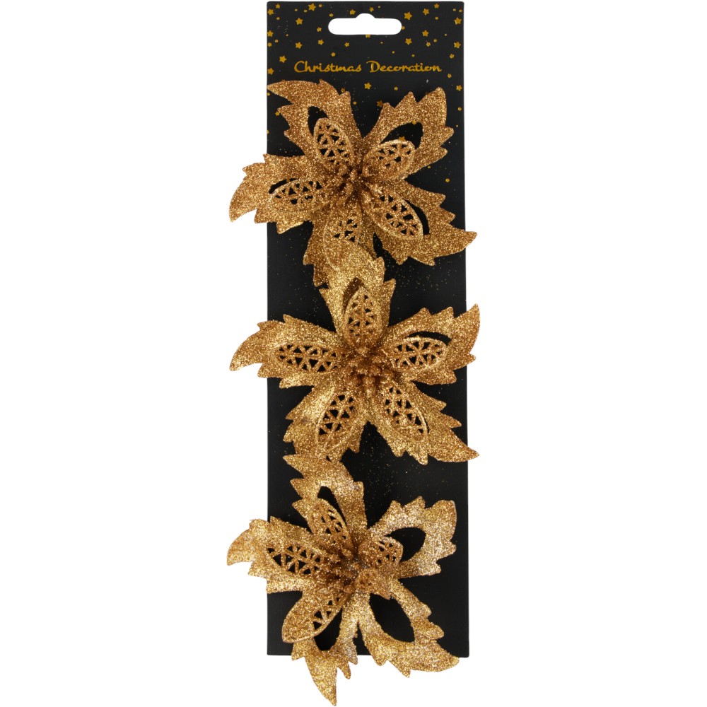 christmas-tree-clip-christmas-flower-glitter-set-of-3-psc-golden-4-assorted-designs