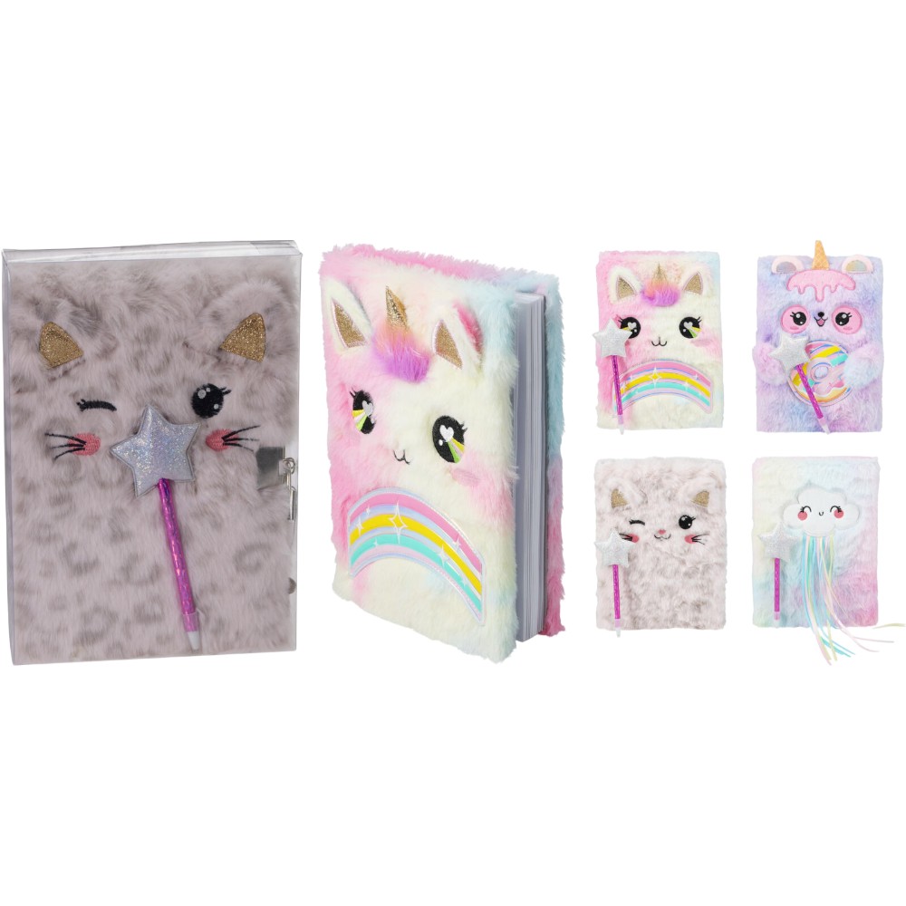 a5-plush-notebook-with-pen-assorted-designs