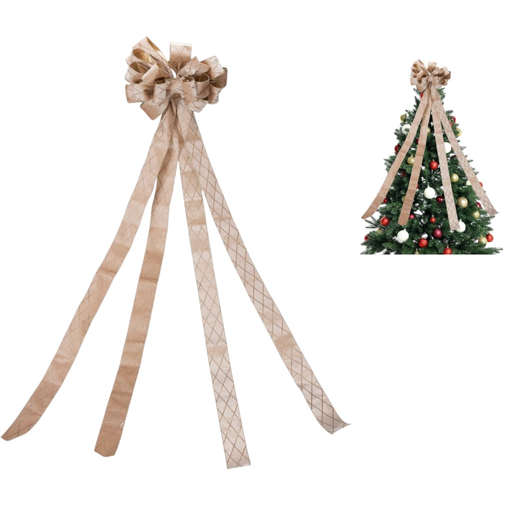 christmas-tree-top-bow-champagne-checks-colour-130-cm-x-33-cm