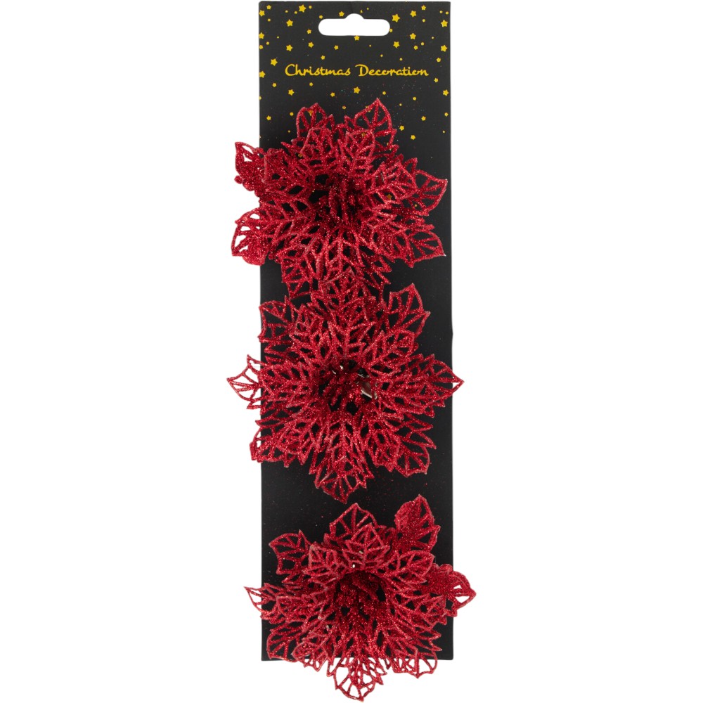 christmas-tree-clip-christmas-flower-glitter-set-of-3-psc-red-4-assorted-designs