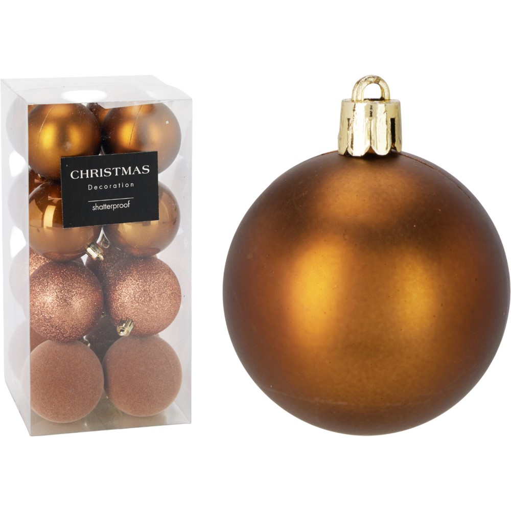 christmas-baubles-set-of-16-brown-mix-plastic-balls-6-cm
