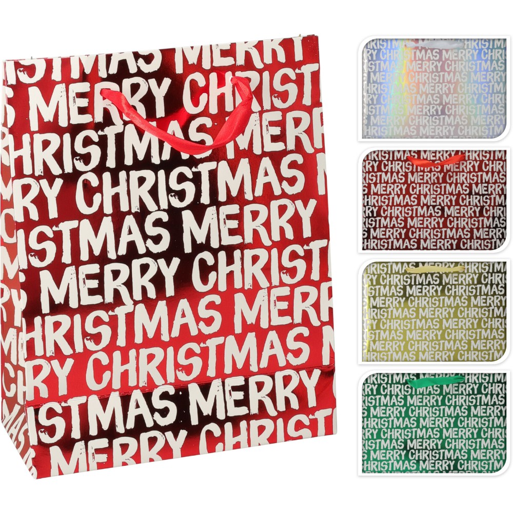 christmas-gift-bag-text-merry-christmas-small-4-assorted-colours