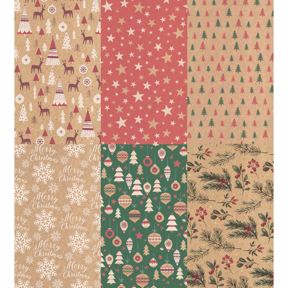christmas-gift-wrapping-paper-roll-70-cm-x-200-cm-mix-natural-brown-6-assorted-designs