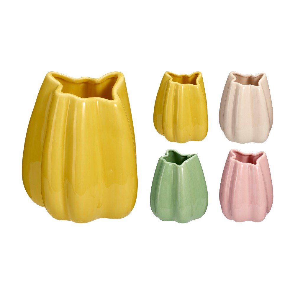 easter-vase-tulip-shape-ceramic-4-assorted-colours