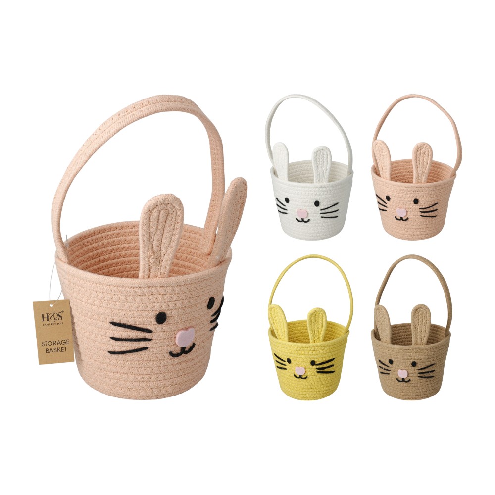 easter-rabbit-head-basket-with-handle-4-assorted-colours