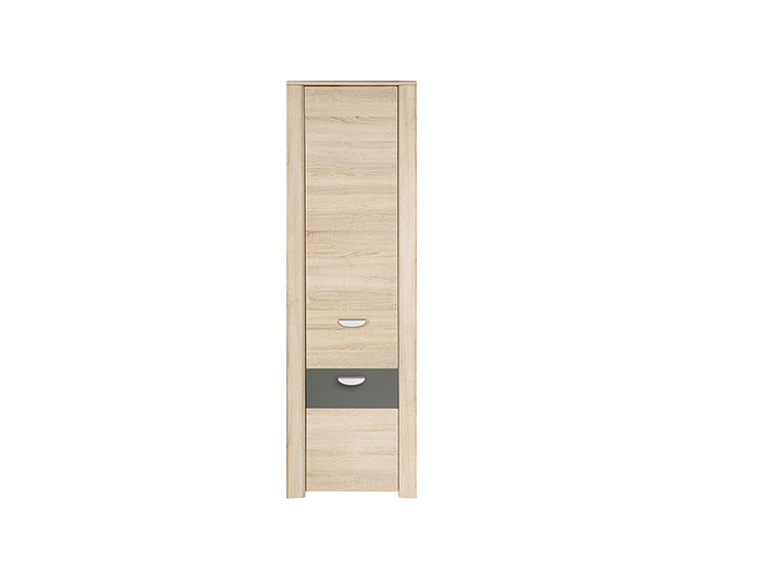 yoop-sonoma-oak-and-matte-grey-2-door-narrow-wardrobe-58-8cm-x-41-3cm-x-194-4cm