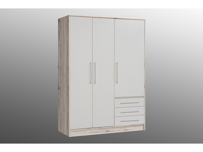 jupiter-sand-oak-and-white-matte-wardrobe-with-3-doors-and-2-drawers