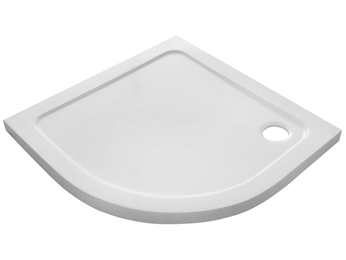 quarter-round-shower-tray-with-drainer-90-cm